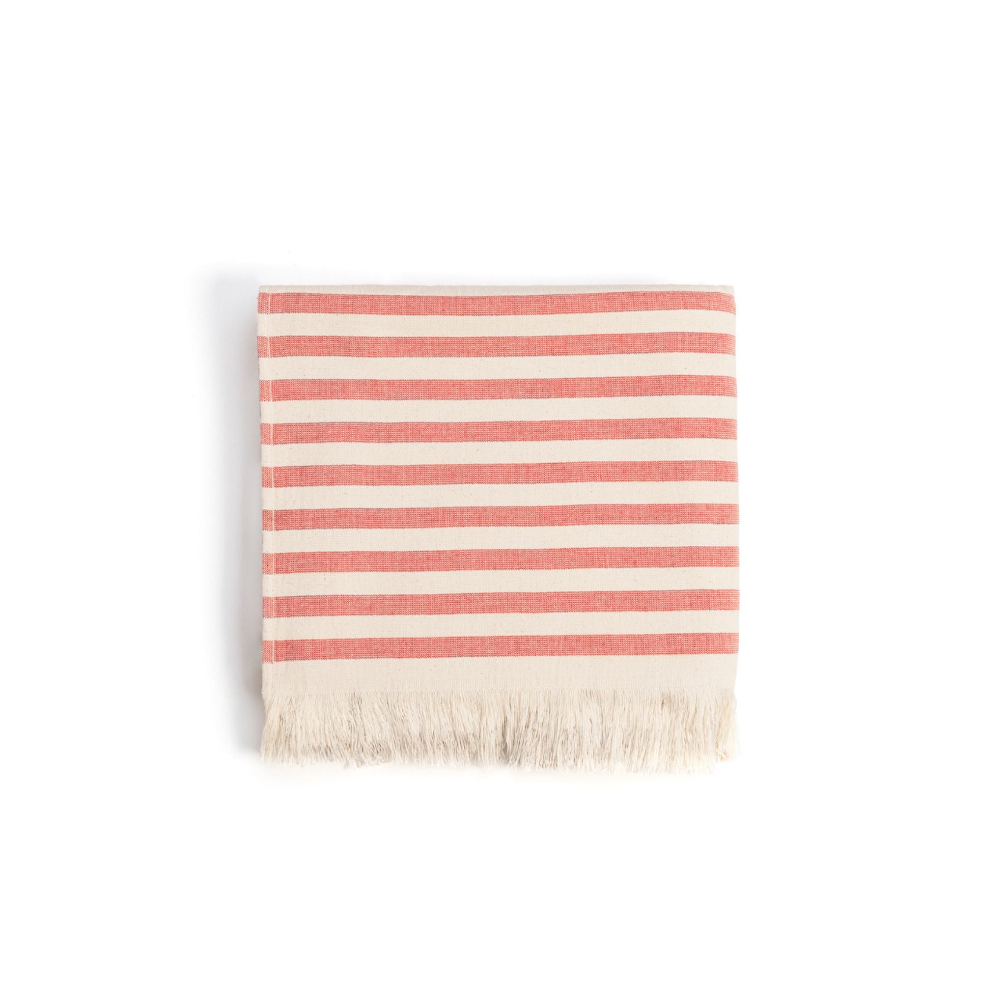 Strandtuch Barra rot/beige
