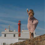 Strandtuch Barra rot/beige