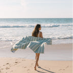 Strandtuch Belém – grün/beige