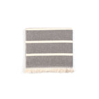 Strandtuch Belém – schwarz/beige