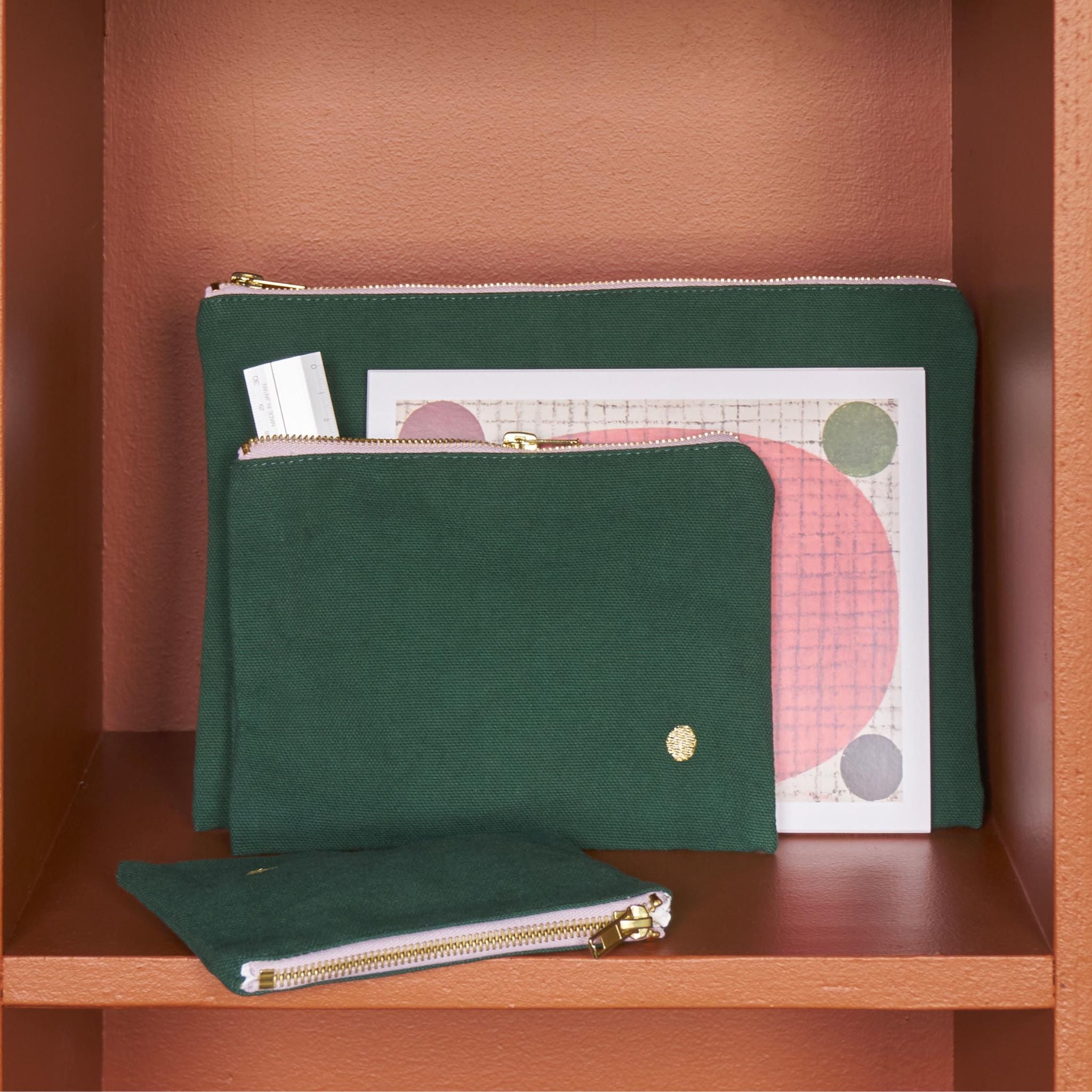 Kleine Kosmetiktasche aus Bio-Baumwolle