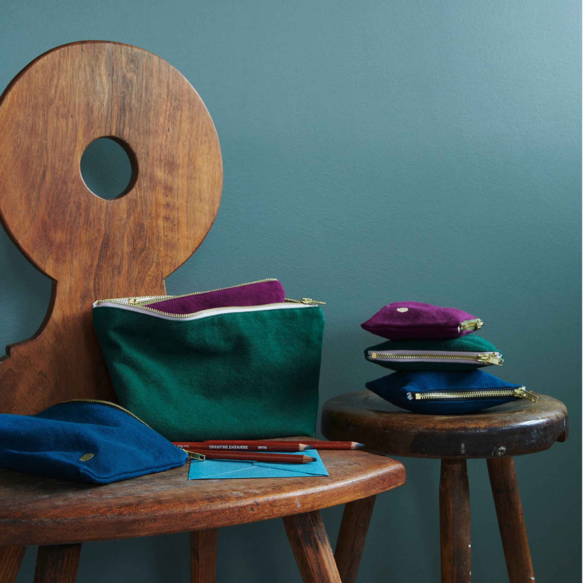 Kosmetikbeutel grün - Grösse S