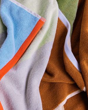 Handtuch BLOCK Grösse L hellblau/bunt