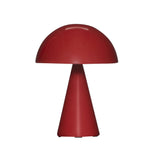 Mush tragbare Tischlampe in Dunkelrot aus Metall.