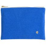 Kosmetiktasche aus Bio-Baumwolle von La Cerise sur le gâteau in blau.
