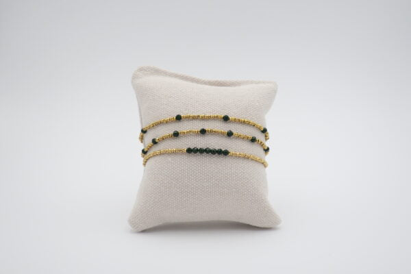 Armband MADRID GRÜNER SANDSTEIN (3er Set)
