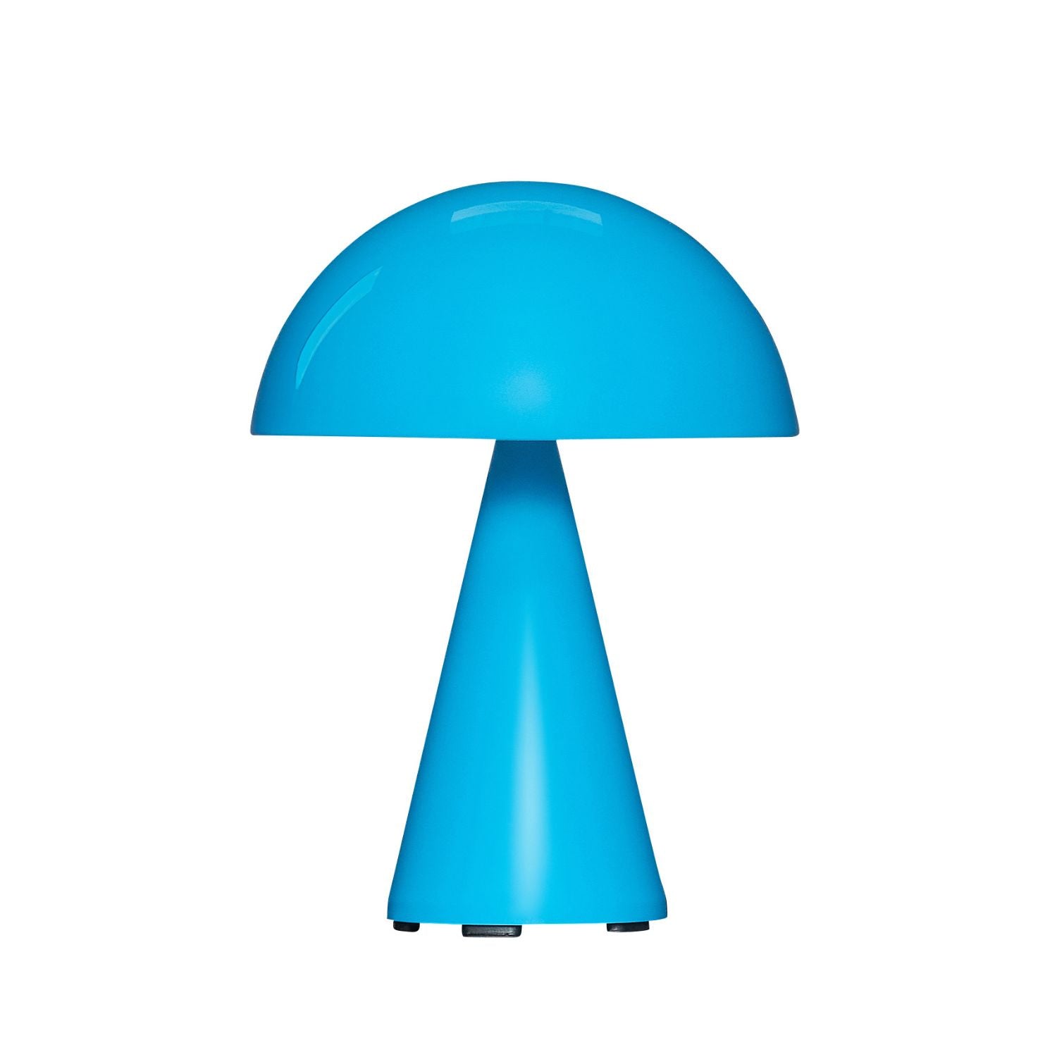 Tragbare Lampe in blau vor weissem Hintergrund