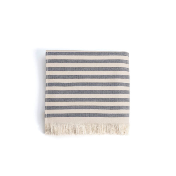 Strandtuch Barra blau/beige