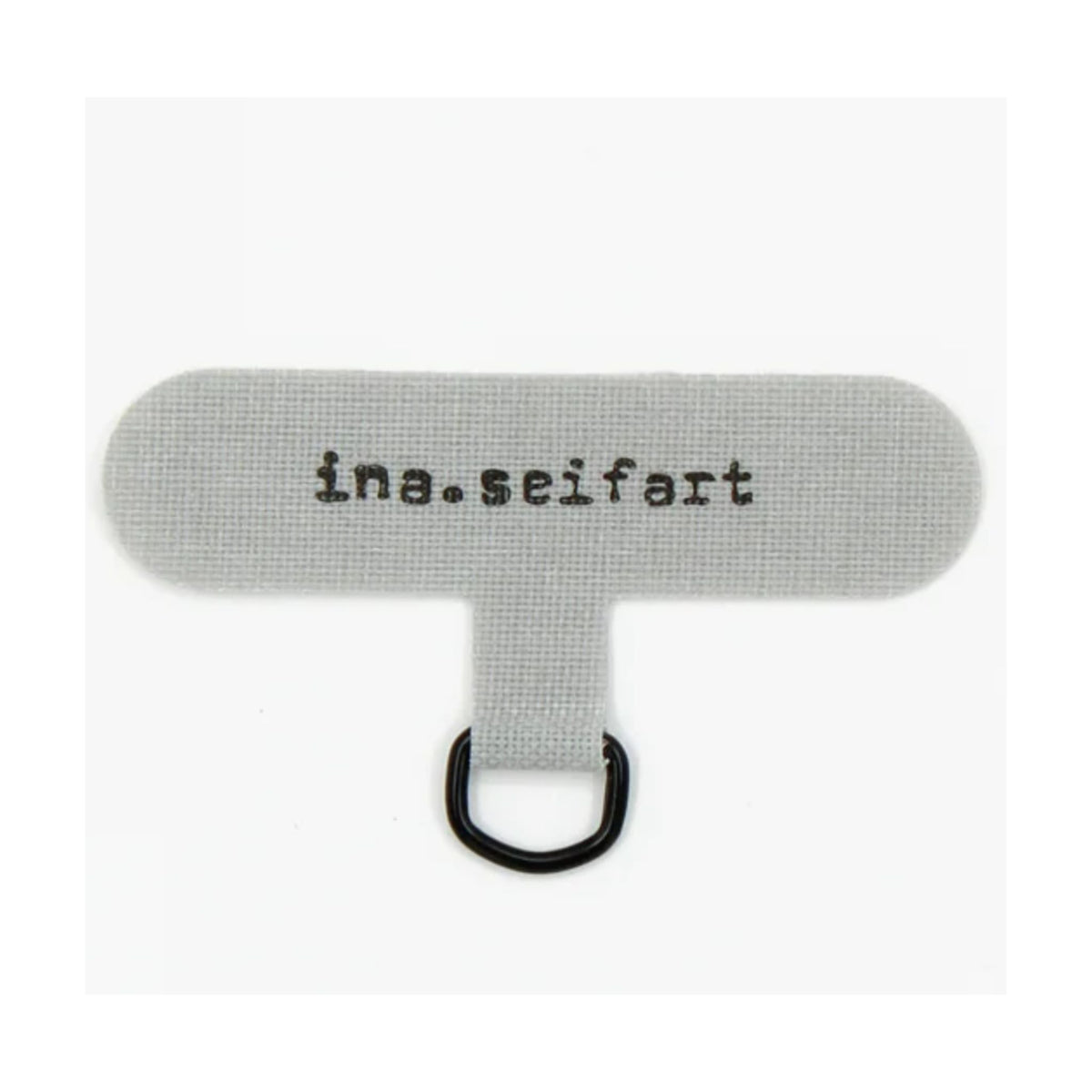 grauer ina seifart adapter für eine handykette mit ina seifart schriftzug