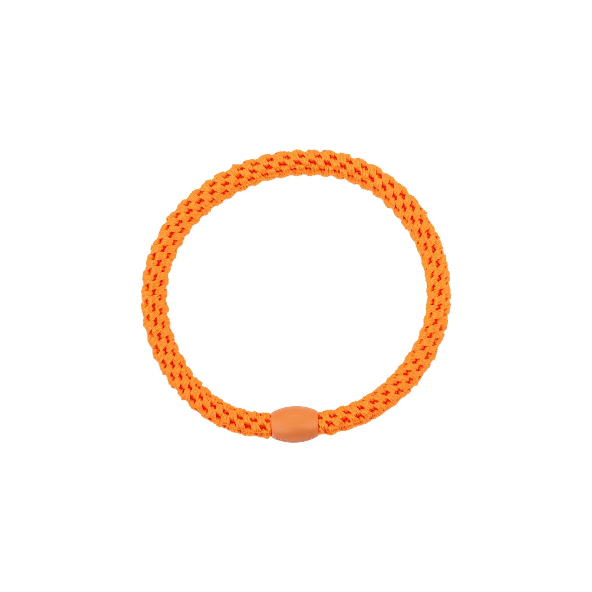 Neon-oranger Kknekki Slim Haargummi mit geflochtener Struktur.