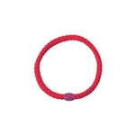 Neon-pinker Kknekki Slim Haargummi mit geflochtener Struktur.